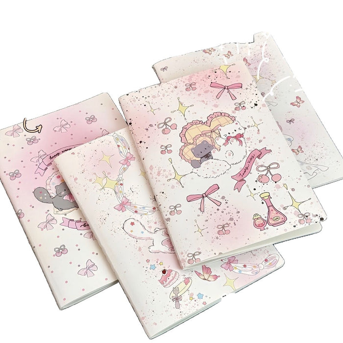 Wholesale Cartoon Bow Cat Notebook A5 Thick Lined Workbook for Students Daily Use MOQ≥4
