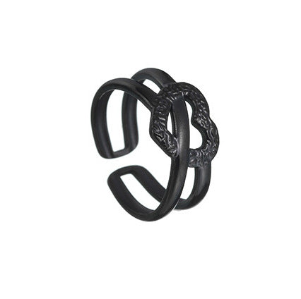 Wholesale Lava Series Open Titanium Steel Ring JDC-RS-YuYuan002