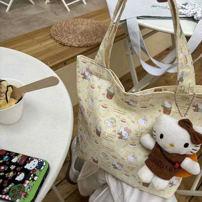 Wholesale Cartoon Handbag High-value Hand-held Canvas Bag Tote Bag Large Capacity Bag