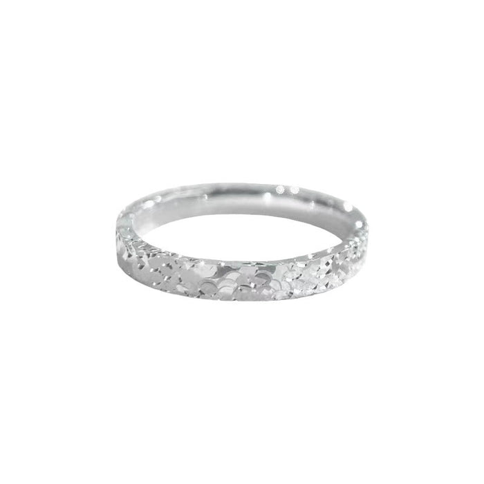 Wholesale Full silver closed-end ring for women, with a light luxury and high-end feel, finely crafted pure silver ring