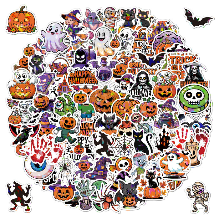 Wholesale Holographic Stickers 100-Pack Vinyl Waterproof Decorative Party Gift MOQ≥3