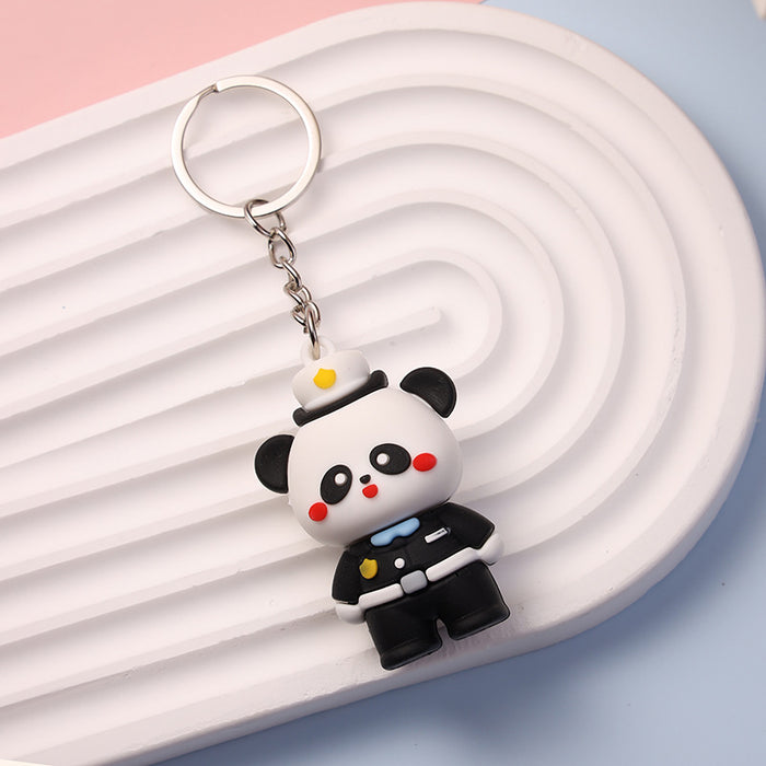 Wholesale  cute panda keychain panda  keychain bag pendant panda doll pendant