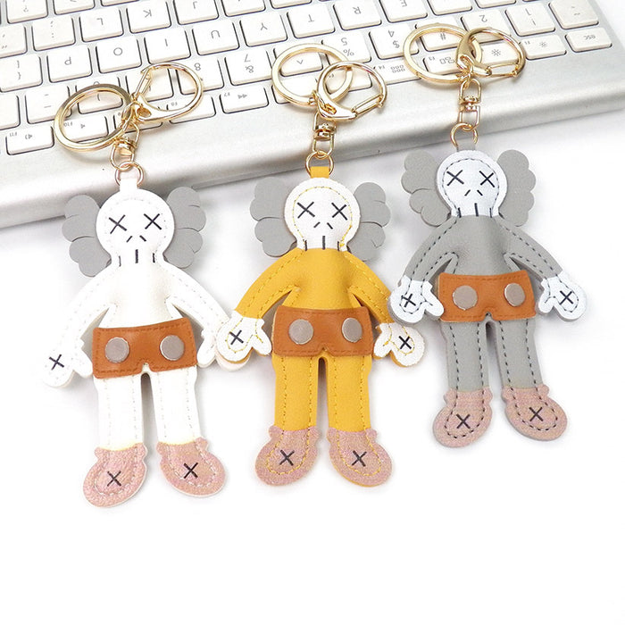 Wholesale  leather ornaments doll  keychain bag pendant car decoration phone case accessories