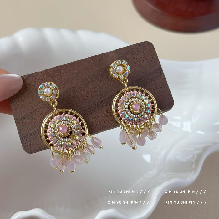 Wholesale High end retro dream catcher earrings, light luxury, niche, unique earring accessories