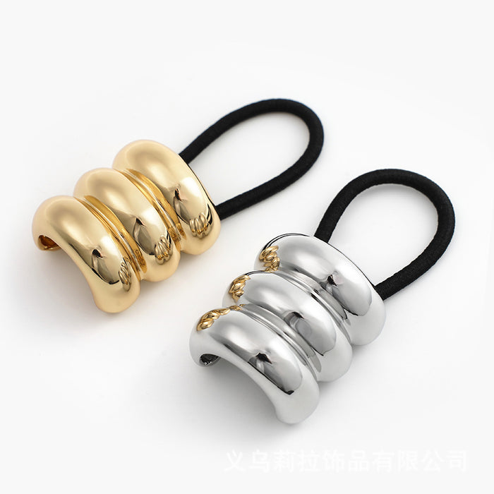 Wholesale Metal mini three-layer hair rope hair ring ponytail hair ring hair rope