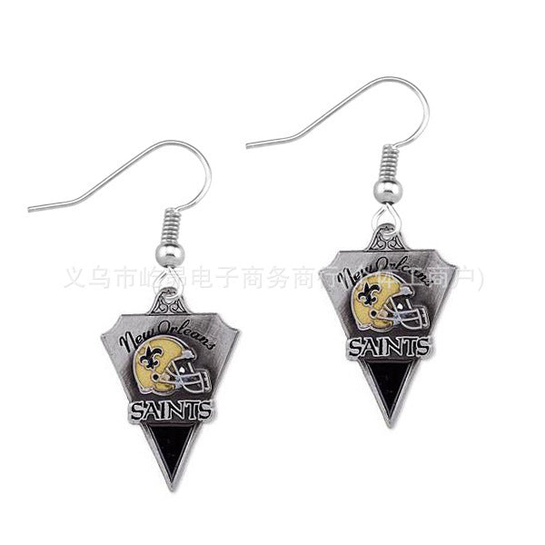Wholesale Rugby team logo earrings