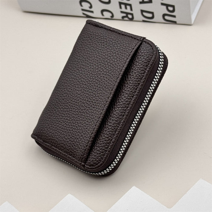 Wholesale Large Capacity PU Leather Card Holder Coin Purse Solid Black Daily Use Gift MOQ≥2