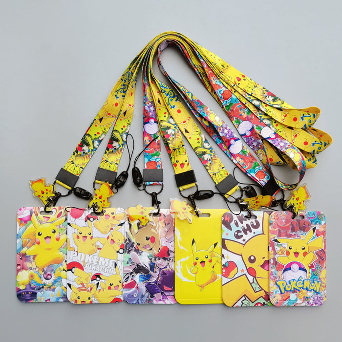 Wholesale Cartoon Anime Polyester Card Holder Lanyard Fashion Accessory For Student Campus ID Badge Boutique Resale