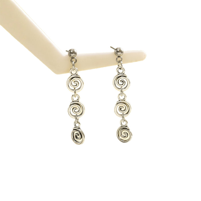 Wholesale Retro Spiral Simple Vintage Creative Alloy Earrings