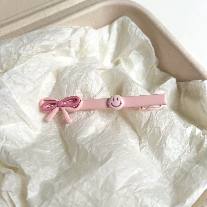 Wholesale Smiling face hair clip, broken hair, forehead bangs, no trace clip, cute hair accessories