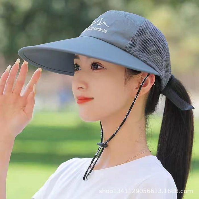 Wholesale Sunshade duckbill cap, outdoor cycling cap, men's casual breathable sun protection fishing sun baseball cap