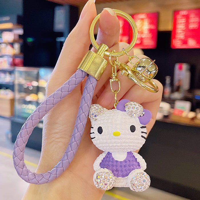 Wholesale Diamond Resin Doll Cartoon Keychain JDC-KC-YD102