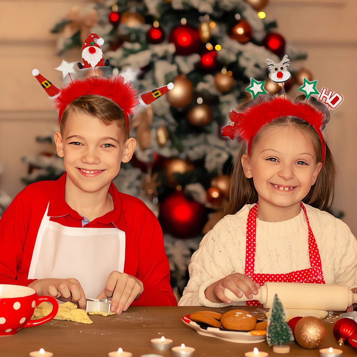 Wholesale Christmas Cartoon F Hair Hoop Plastic Reindeer Snowflake Headband Holiday Party Hair Accessory