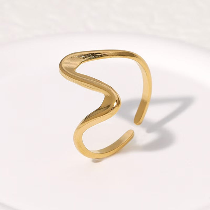 Wholesale Minimalist stainless steel open ring for women with a niche design and fashionable titanium steel ring