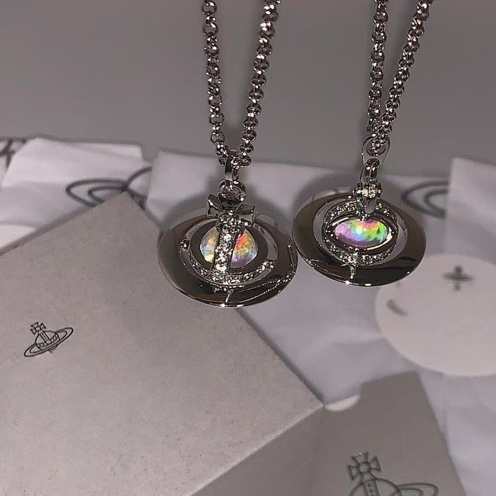 Wholesale Planet Necklace Women Gradient Color High Clavicle Chain Tide