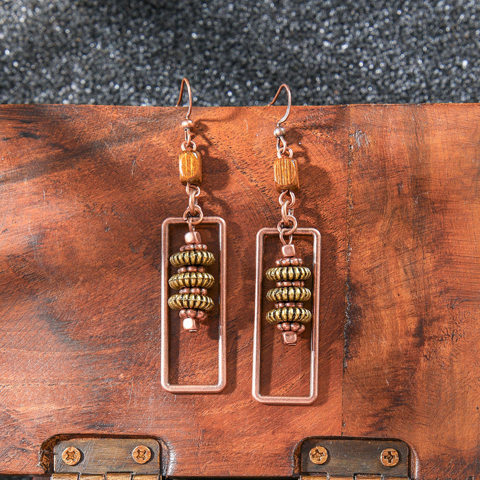 Wholesale 2pcs Vintage Bohemian Hand-made Tassel Earrings