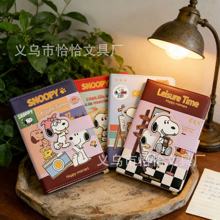 Wholesale 2pcs 3D Snap Button A5 Gold Foil Lined Notebook