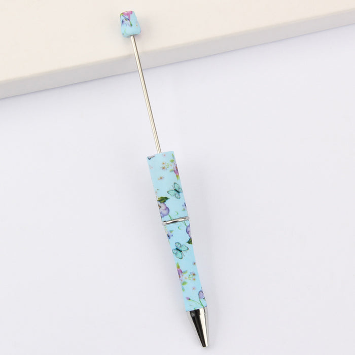 Wholesale DIY Beadable Pens  Cow Leopard Print  DIY for Beaded Plastic Pen JDC-PN-JinBN001