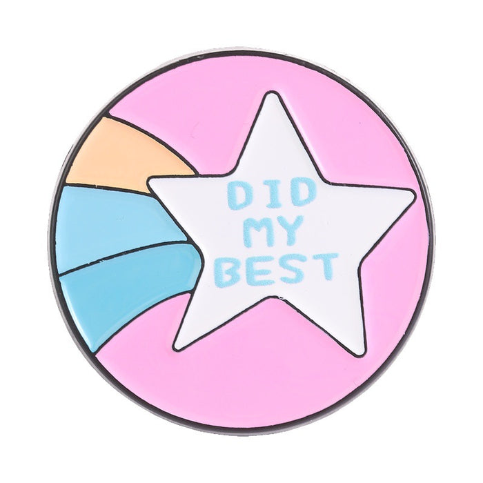 Wholesale Macaron Color Inspirational English Letter Enamel Brooch For Backpack Jewelry Accessory Party Gift Resale