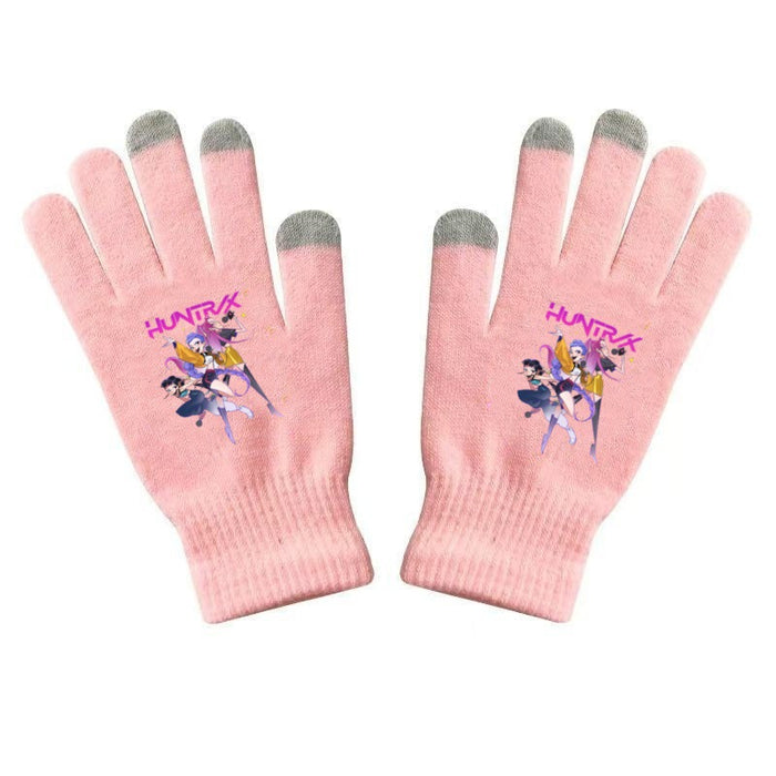 Wholesale Warm Touchscreen Gloves Printed Knitted Gloves