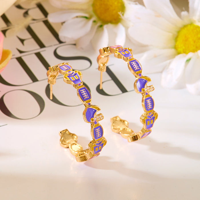 Wholesale Sports Series Earrings Rugby ing Earrings