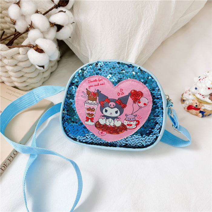 Wholesale Children's small shoulder bag cartoon sequin single shoulder crossbody bag