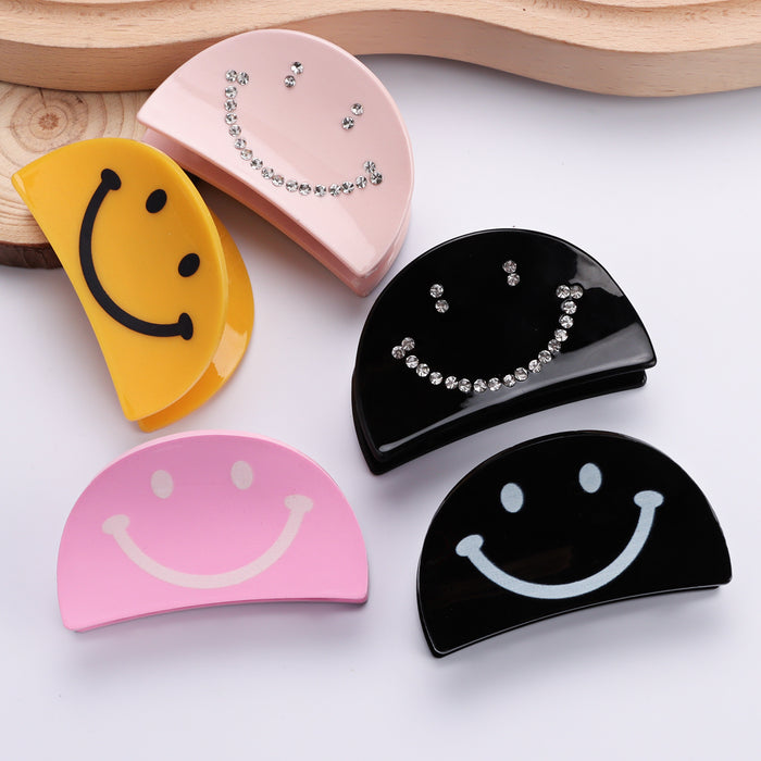 Wholesale Smiley Face Shape Acrylic Material Hairpin Back of Head
