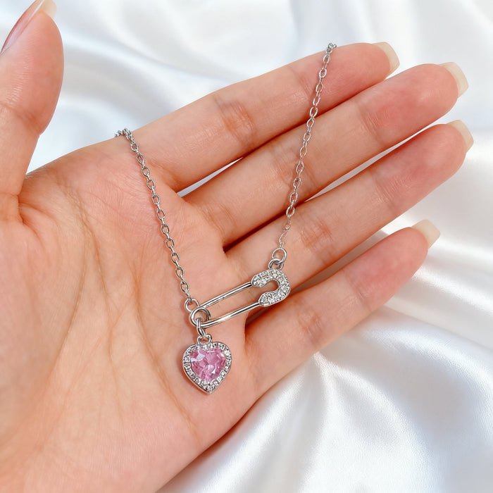 Wholesale Colorful Heart Broken Diamond Pendant choker necklace