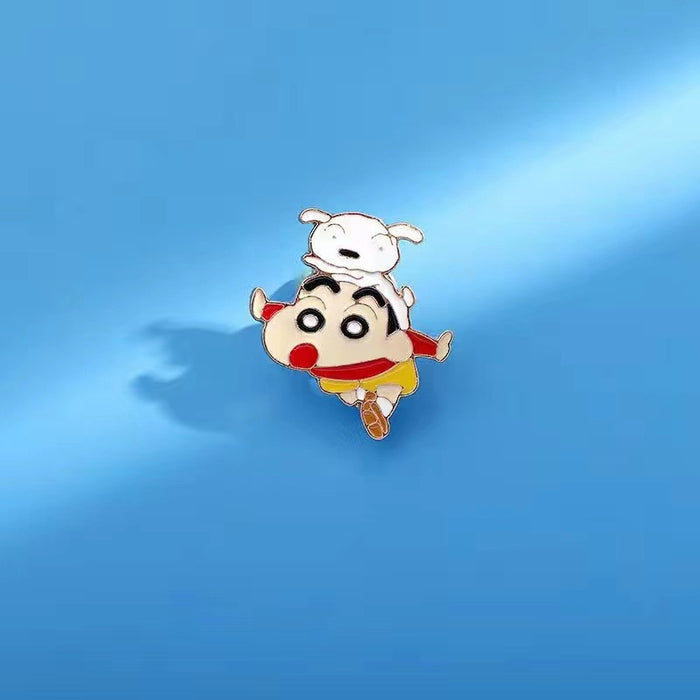 Wholesale Brooch, alloy badge, cute couple accessories, anti glare women's accessories around the perimeter