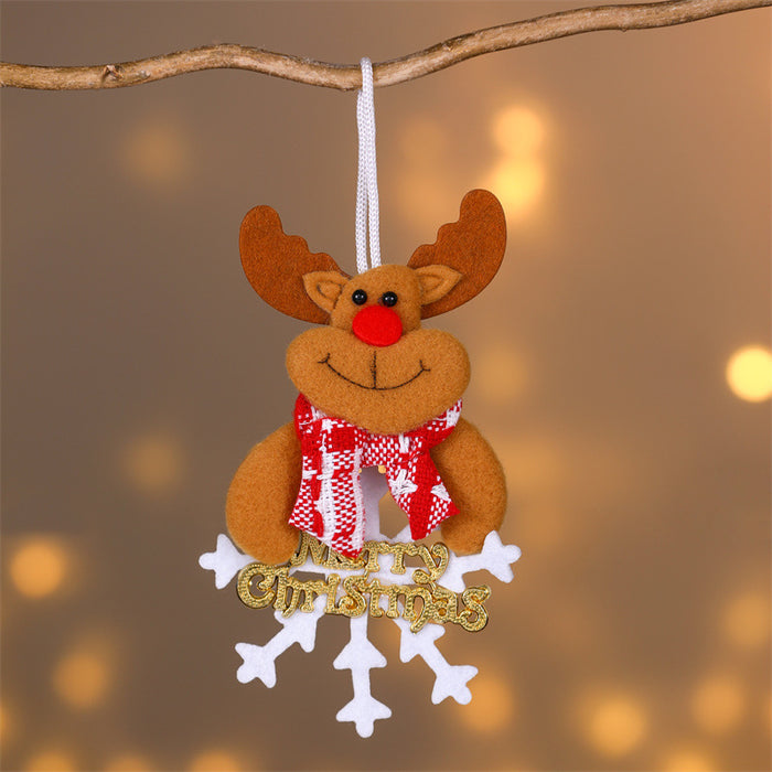 Wholesale Christmas Decorations Small Pendant Christmas Tree Fabric Pendant Elder Elk Doll Small Hanging Window Small Pendant