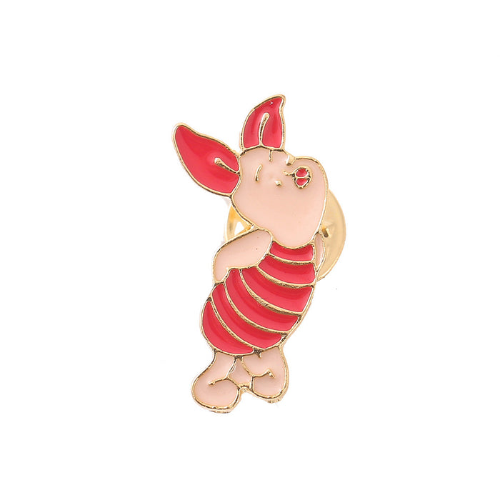 Wholesale Electroplated Metal Cartoon Brooch Pin Fashion Accessory For Bags Clothing Gift