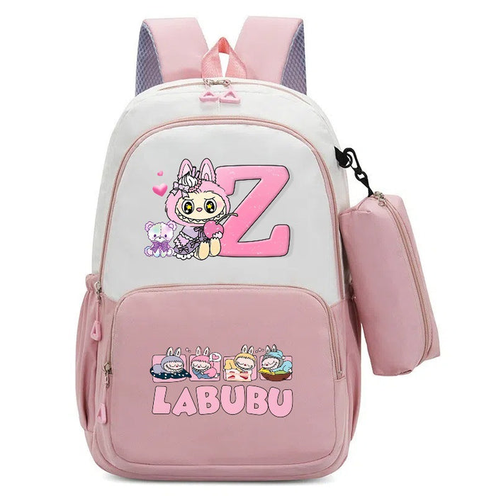 Wholesale cartoon print two-piece backpack set for primary and secondary school students