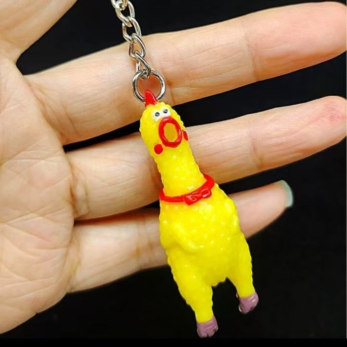 Wholesale Squeaky Chicken Keychain Cute Pet Toy Keyring Boutique