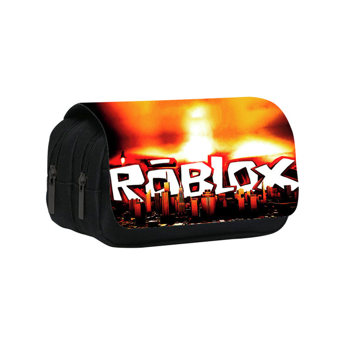 Wholesale Printing Double Layer Pencil Bag Cartoon Storage Bag
