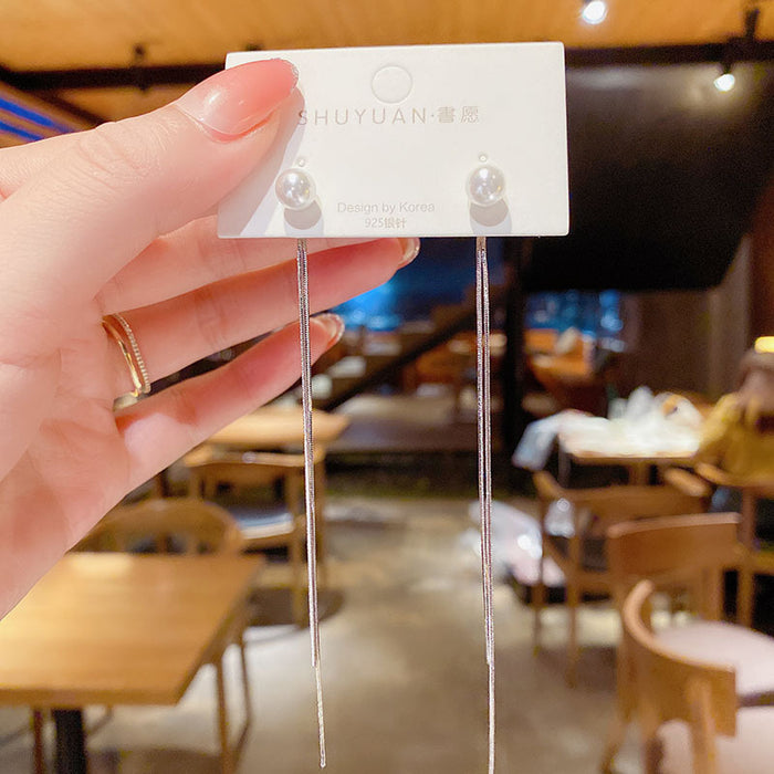 Wholesale Personalized Niche Earrings Fashionable Simple Long Tassel Earrings for Women