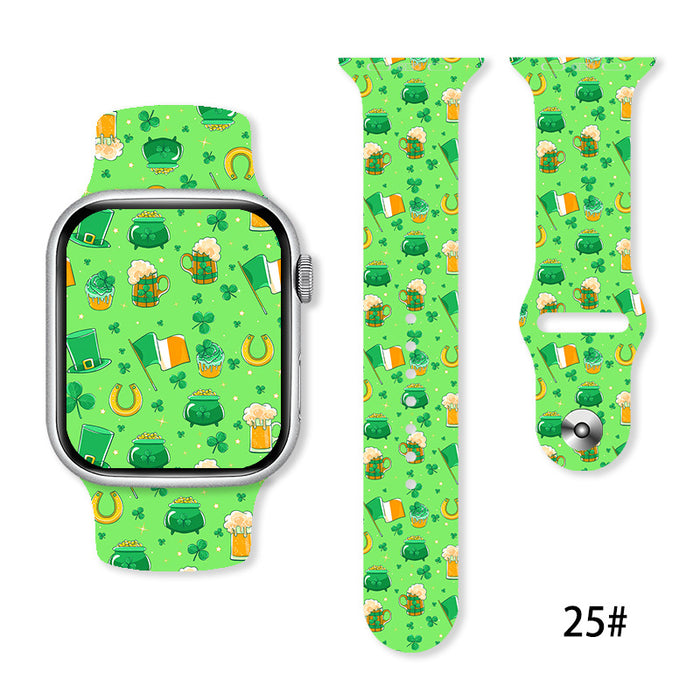 Wholesale Printed Silicone Watch Strap Wrist Strap JDC-WD-NuoQi067