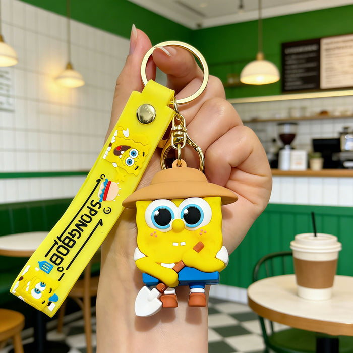 Wholesale Cartoon Keychain Silicone PVC Bag Charm Gift MOQ≥2