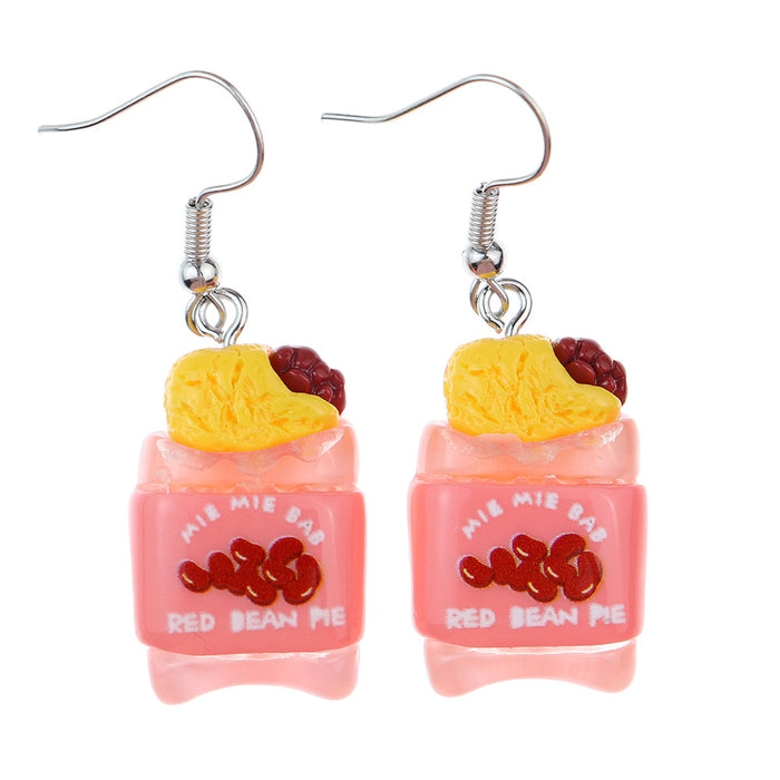 Wholesale Simulation Food Play Cookie Earrings JDC-NS-NiQing012