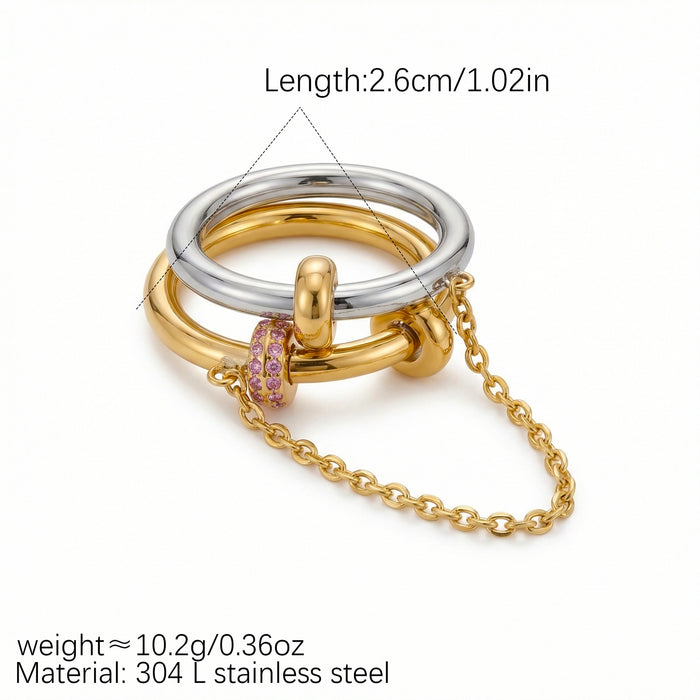 Wholesale Women' s Light Luxury Chain Ring