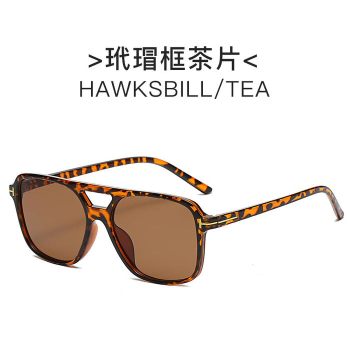 Wholesale New Double Beam Fashion Sunglasses, Trendy Sunglasses, Retro Fashion Square Sunglasses