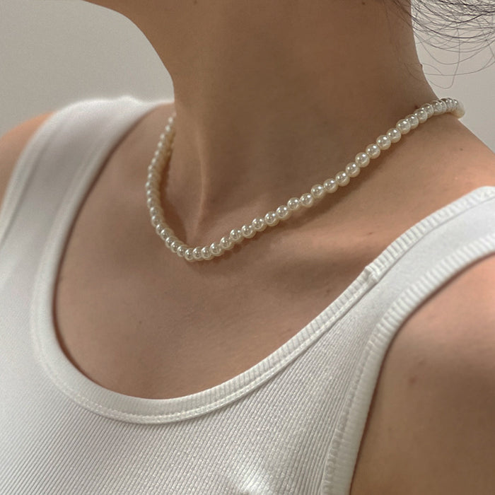 Wholesale Pearl necklace, women's collarbone chain, light luxury temperament necklace