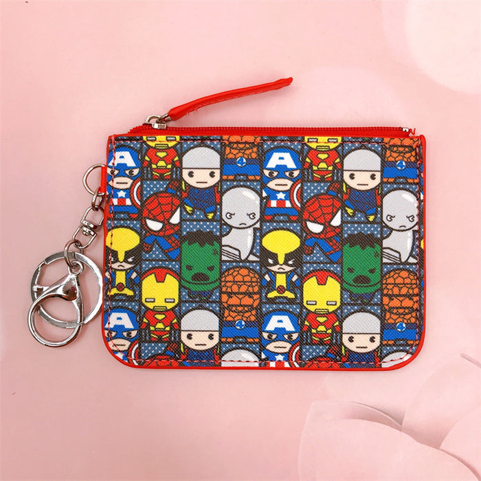 Wholesale PU Cartoon Printing with Key Ring Coin Card Holder JDC-WT-YaLL014