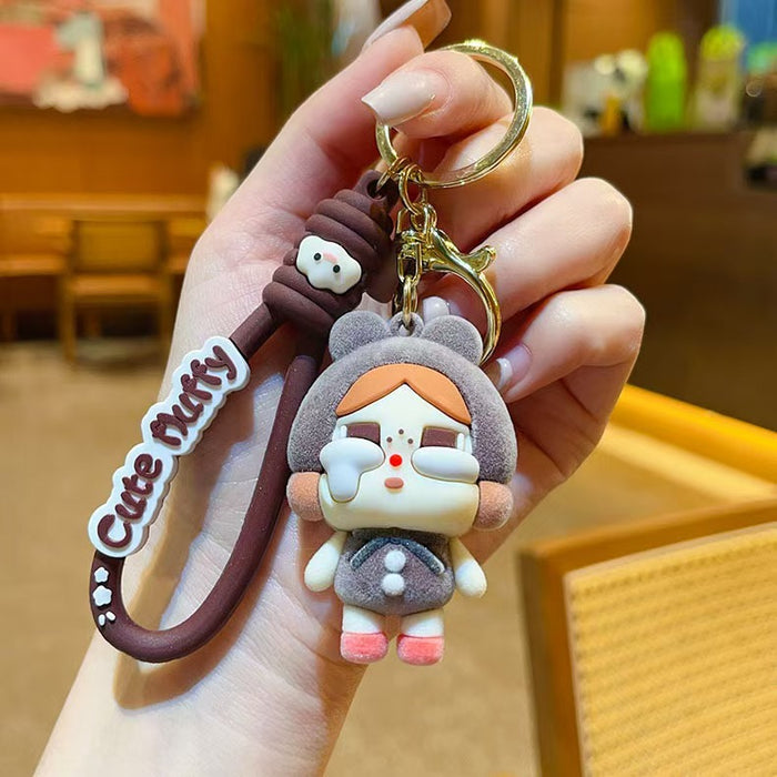 Wholesale  doll key chain tears doll doll bag pendant car key chain trend flocking pendant