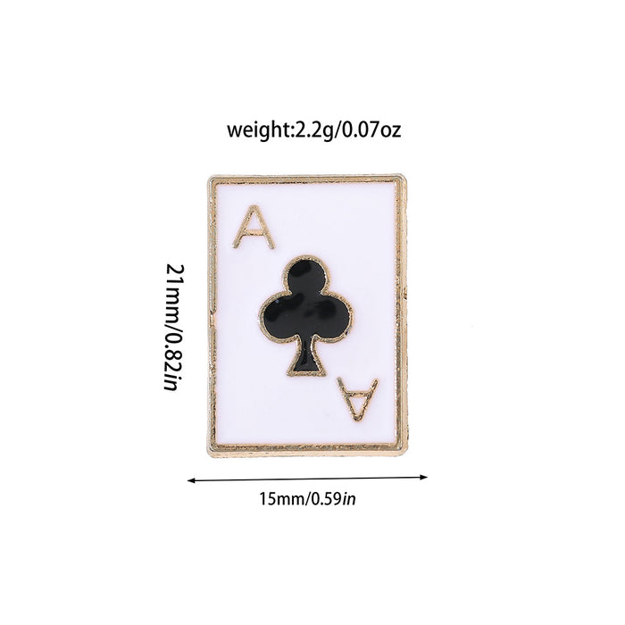 Wholesale Metal Geometric Poker Brooch Pin Electroplated Lapel Brooch Trendy Party Accessory For Collar Bag Shoe Decoration