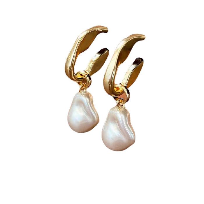 Wholesale Irregular Geometric Pearl Earrings Fashion Earrings