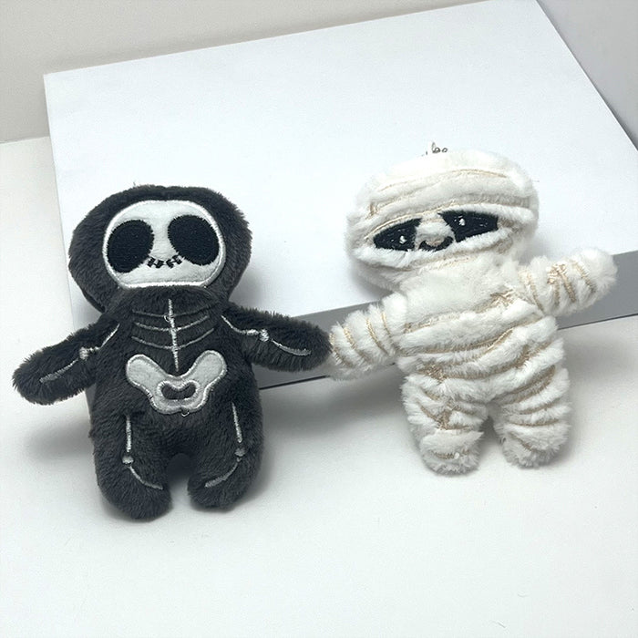 Wholesale Plush Mummy Keychain Skull Ghost  Pendant for Bag Charm MOQ:10