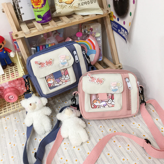Wholesale Canvas bag, crossbody bag, artistic versatile, cute shoulder bag