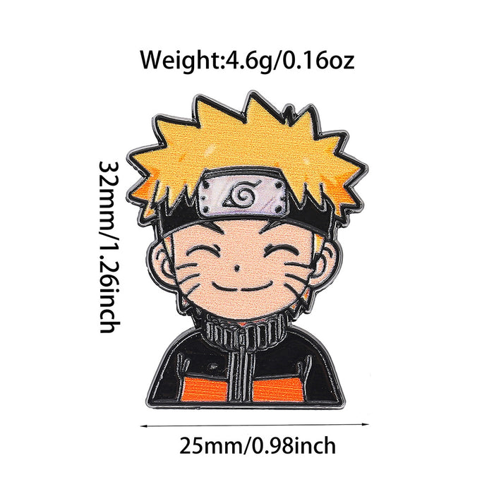 Wholesale Chibi Metal Brooch Anime Ninja Cartoon Pin Badge Casual Fashion Accessory