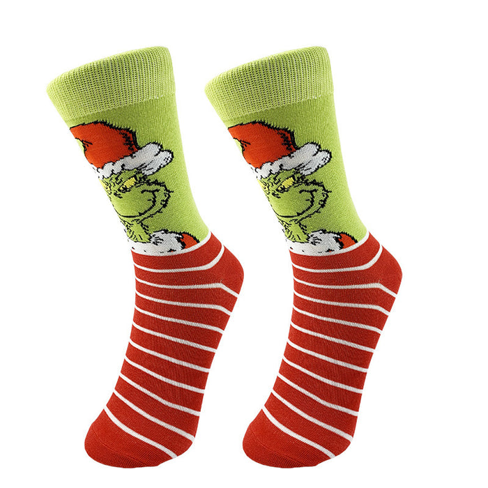 Wholesale Polyester Cartoon Christmas Knitted Stockings JDC-SK-Shengh001