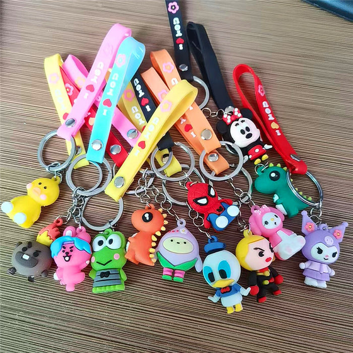 Wholesale Cute  cartoon keychain  small gift silicone pendant